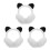 3Pièces Protège-Oreilles Enfants Multi Usage Panda 8