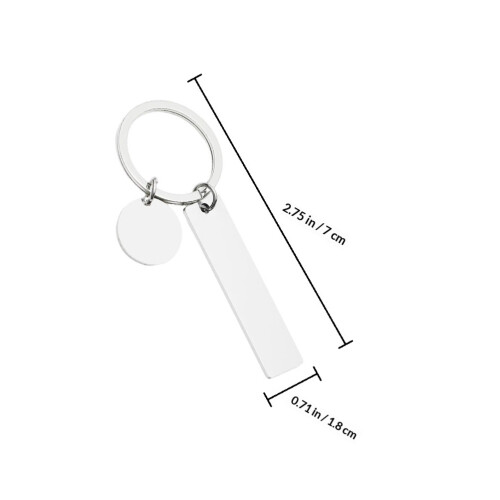 2Pièces - Blank Acier Inoxydable Argenté DIY 1