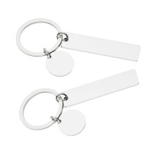 2Pièces - Blank Acier Inoxydable Argenté DIY