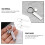 2Pièces - Blank Acier Inoxydable Argenté DIY 5