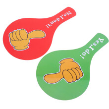 10Pièces Pagaies Vote Et Réaction Plastique Résistantes Multicolores