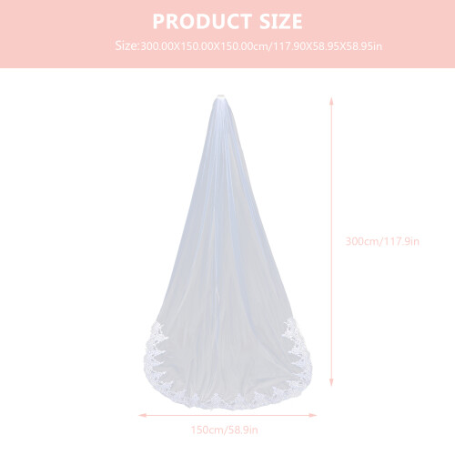 Bride Voile Longueur En Pour Robe Nuptiale 1