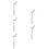 5Pcs Silver Alloy Ice Cream Machine Handle Parts Ergonomic Control Rod 8