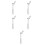 5Pcs Silver Alloy Ice Cream Machine Handle Parts Ergonomic Control Rod 7