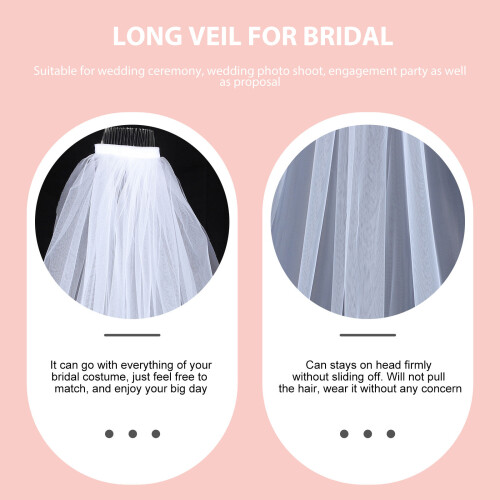 Bride Voile Longueur En Pour Robe Nuptiale 2