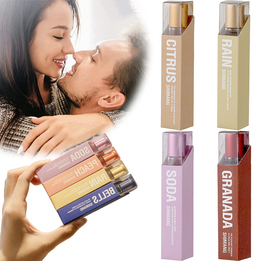 Pheromone Perfume Roll On Set for Women Attract Men, Long Lasting Aroma, 8 Fragrance Options, 10ml