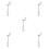 5Pcs Silver Alloy Ice Cream Machine Handle Parts Ergonomic Control Rod 5