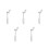 5Pcs Silver Alloy Ice Cream Machine Handle Parts Ergonomic Control Rod 4