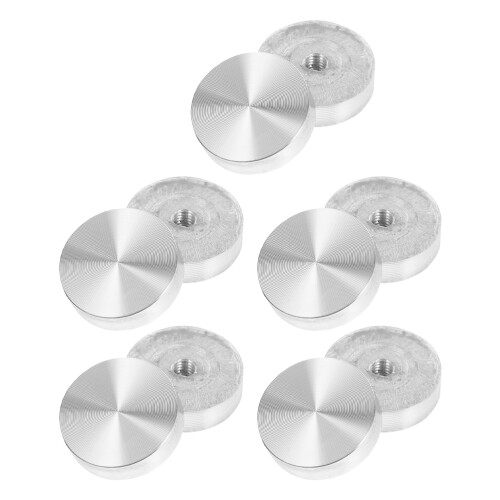 20Pcs Silver 30Mm Round Aluminum Disc Set for Table Hardware Mounts