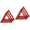 6Pièces Triangles De Routière ABS Réfléchissants Multicolores 6