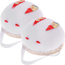 2Pièces Coussin À Épingles Poignet Polyester Gris Compact Résistant