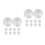 20Pcs Silver 30Mm Round Aluminum Disc Set for Table Hardware Mounts 8