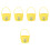 5Pcs Handheld Rope Basket Yellow Multipurpose Picnic Fruit Storage 4