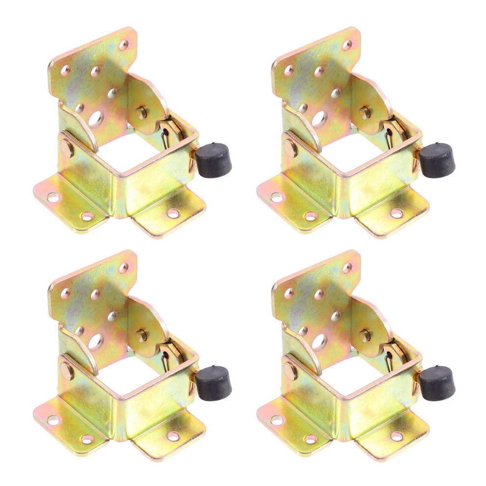 8Pcs Compact Golden Iron Folding Hinges With Brake For Furniture Diy 3613454255116
