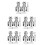 10Pcs Portable Silver Threading Tool Kit for Plastic Water Pipes 6