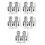 10Pcs Portable Silver Threading Tool Kit for Plastic Water Pipes 10