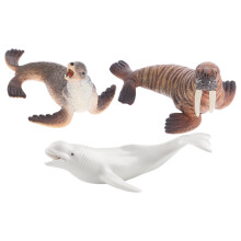 Realistic Hand Painted Walrus Toy Figurine Sea Animal Kids Ocean Decor