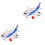 2Pcs Baby Airplane Toy Electronic Moving Plane Development Model 3