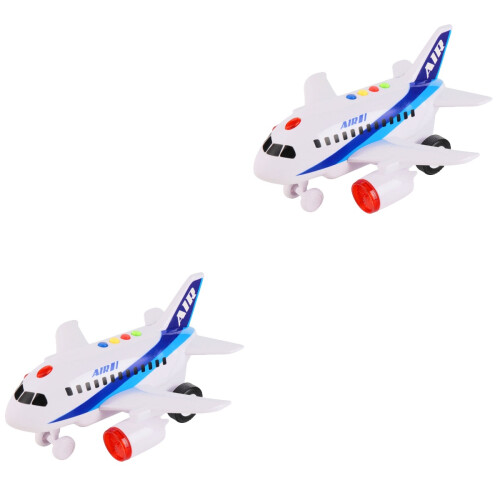 2Pcs Baby Airplane Toy Electronic Moving Plane Development Model 2