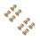 8Pcs Golden Crystal Knobs for Cabinets with Durable Brass Material 8