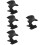 4Pcs Under Desk Headphone Hook Black Durable Gaming Headset Holder 9