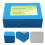 2Pcs Blue Diamond Hand Sanding Block Durable Polishing Sponge Tool 10