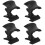 4Pcs Under Desk Headphone Hook Black Durable Gaming Headset Holder 7