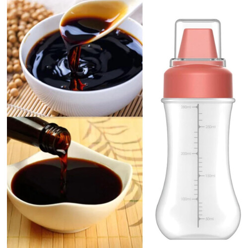 Plastic Ketchup Squeeze Bottle 350ml with DustProof Cap, MultiHole Condiment Dispenser for Kitchen 2