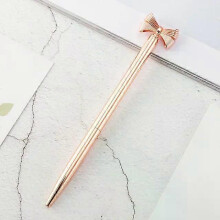 (rosegold) New Kawaii Cute Bow Ball Pens Ballpen Fashion Girl Ballpoint Pens Pens for School Supplies Office Korean Creative Stationery