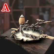(A) Incense Burner Aroma Burner Creative Lotus Bunrer Cones Backflow Incense Holder Plum Branch Home Decor