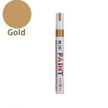 (Gold) 12 Color White Waterproof Rubber Permanent Paint Marker Drawing Car Tyre Tread Environmental Tire Painting Highlighter Pen