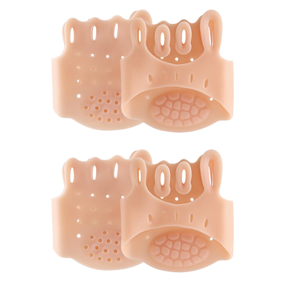 Yellow Toe Separators And Bunion Pads For Pain Relief, Toe Alignment, Hammer Toe Correction, 2 Pairs
