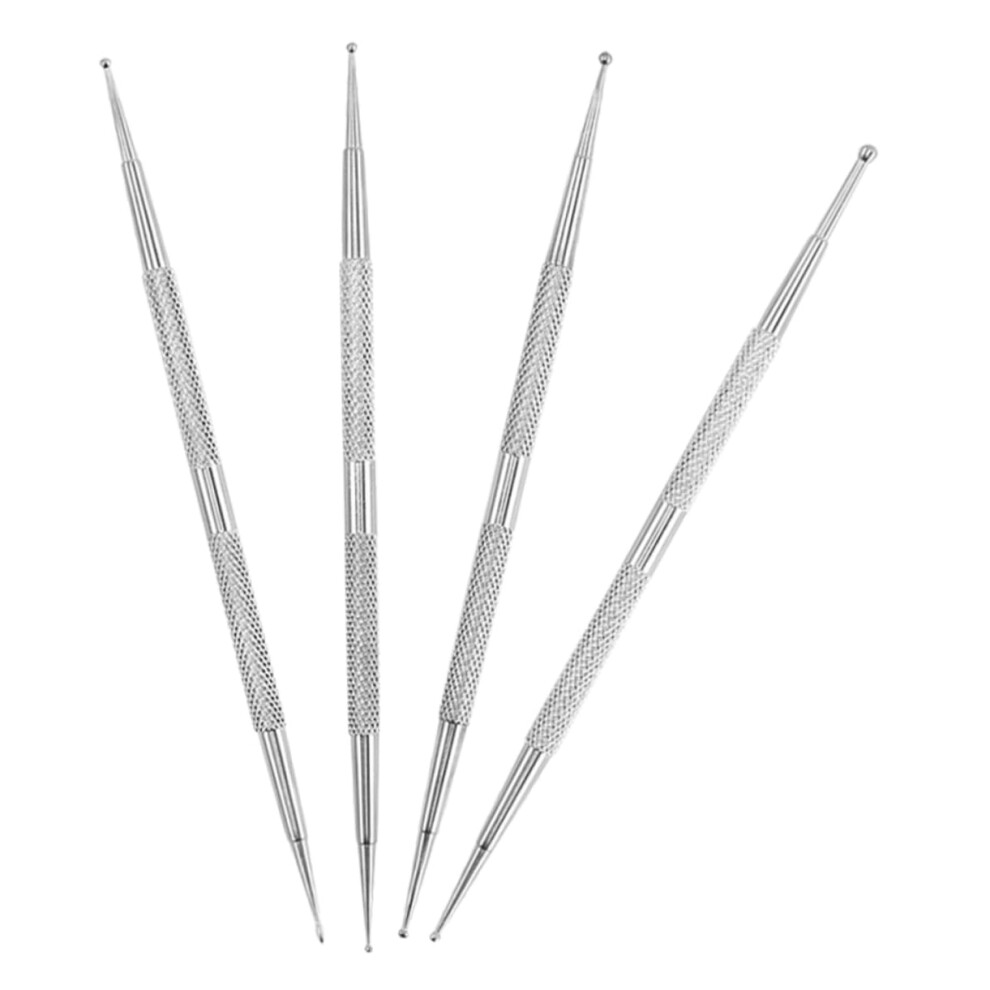 4pcs Dual Ended Nail Art Pen and Rhinestone Picker Tool for Precise Manicure Design