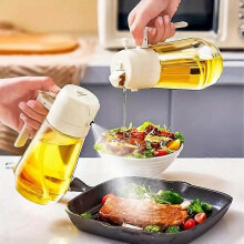 (Green) New Oil Dispenser Bottle Oil Spray Bottle for Kitchen Oil and Vinegar Dispenser Olive Oil Bottle Sprayer Home(Spray&pour)
