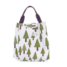 (Tree) New Lunch Bag Cartoon Functional Pattern Cooler Lunch Box Bag Portable Insulated Canvas Lunch Bag Thermal Food Picnic Lunch Bags
