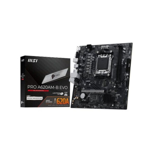 MSI MSI PRO A620AM-B EVO AMD A620 Socket AM5 DDR5 ATX 5GbE RAID M.2