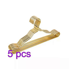 (Gold) 5Pcs/set Metal Clothes Hanger Suit Clothes Rack Clothes Adult Rack Slip-seamless Closet Organizer Aluminum Alloy Home Supplies