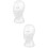 2Pièces Mannequin Tête Blanche Pour Chapeaux Et Perruques 7