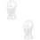 2Pièces Mannequin Tête Blanche Pour Chapeaux Et Perruques 6