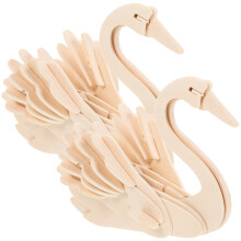 2 Pièces Jeux Éducatifs Animaux En Bois Cygne