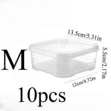(M) 10-Pack Airtight Food Storage Containers - Stackable Kitchen Organizers ( Leakproof, Fridge/Freezer to Outdoor Use)