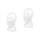 2Pièces Mannequin Tête Blanche Pour Chapeaux Et Perruques 4