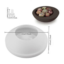 (THY3684-L) Round Flower Pot Silicone Candle Mold Succulent Flowerpot Eggshell Candle Cup Storage Jar DIY Concrete Cement Planter Mould