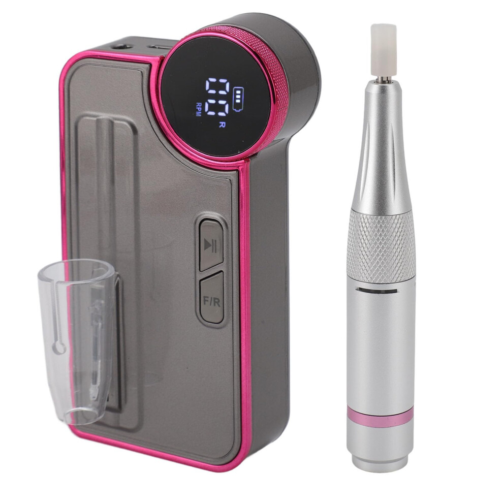 Electric Nail Drill 35000RPM with LCD Display, Low Noise Manicure Pedicure Kit with Bits