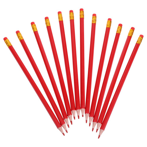 36Pièces Crayons Rouges Avec Latex Pour Et Test