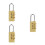 3Pièces Cadenas En Cuivre , Réglable Pour Coffre 8