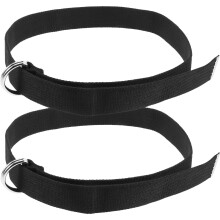 2Pièces Ceinture Taille Double Noir Polyester Métal Ajustable
