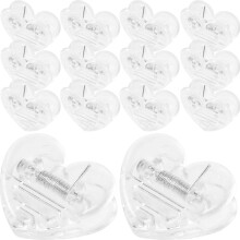 15Pièces Clips Cœurs Transparants ABS Pour Photos Et Sachets De Chips