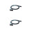 2Pcs Mini Hard Disk Cable Black Copper Computer Accessory 9