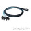 2Pcs Mini Hard Disk Cable Black Copper Computer Accessory 10
